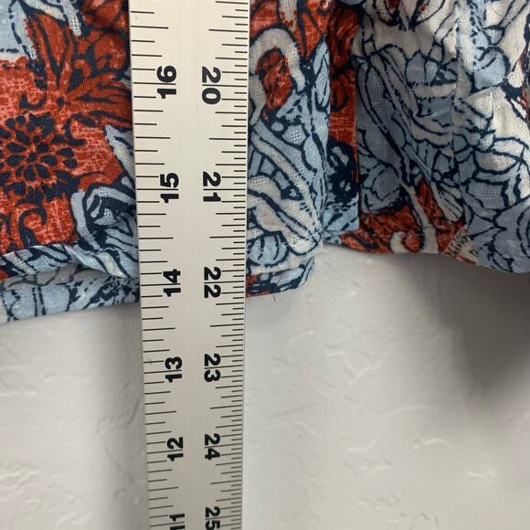 Anthro See Worn Kept Embroidered Blouse Womens Medium Blue Peasant Minuet Tops - Picture 9 of 11